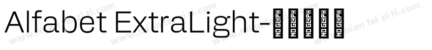 Alfabet ExtraLight字体转换
